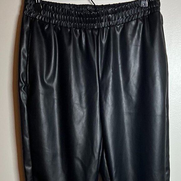 Fabletics Pants - Fabletics Vegan Leather Jogger  pants Size L